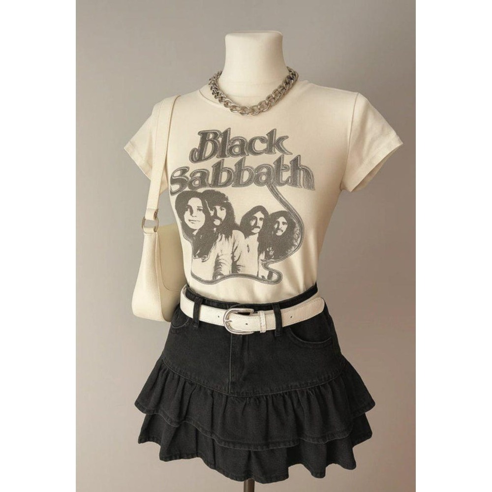 Black Sabbath T-Shirt Ozzy Osbourne Band Unisex White Tee